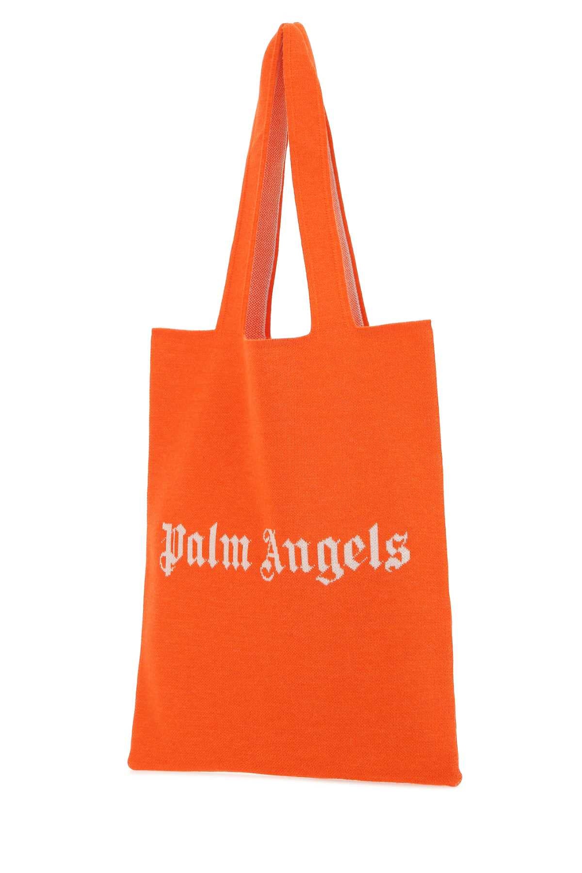 PALM ANGELS Palm Angels Women Orange Wool Blend Shopping Bag