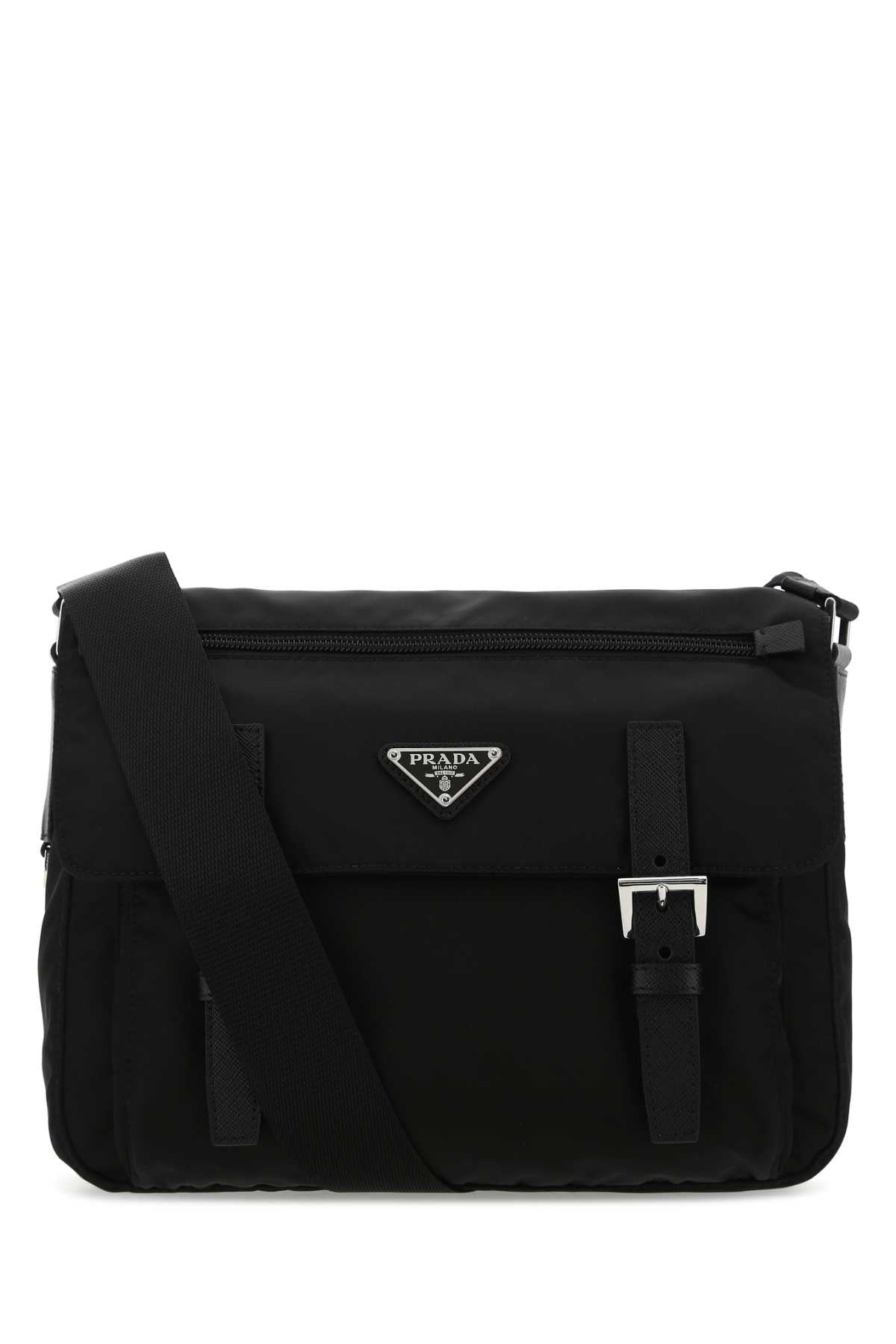 Prada Women Black Re-Nylon Crossbody Bag