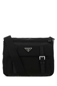 Prada Women Black Re-Nylon Crossbody Bag