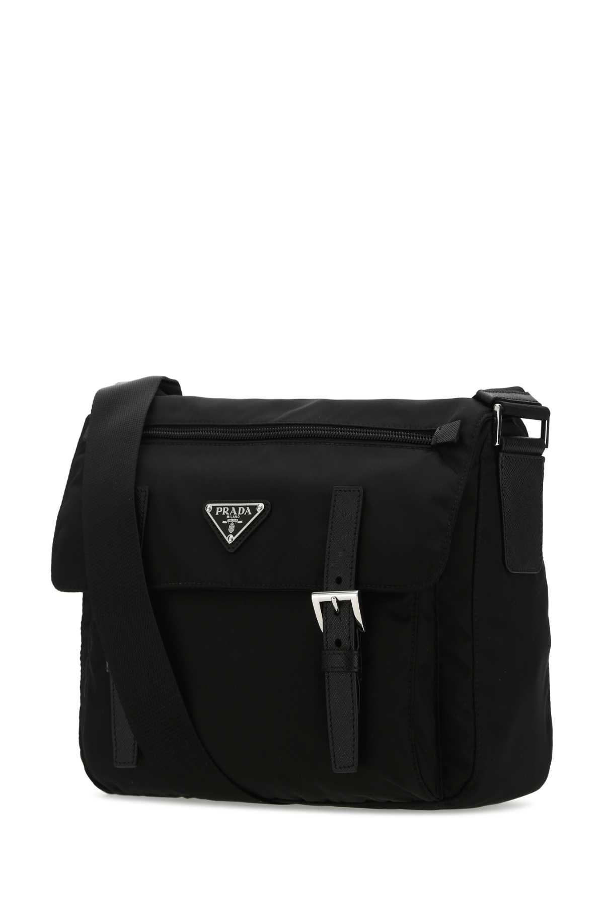 Prada Women Black Re-Nylon Crossbody Bag