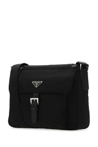 Prada Women Black Re-Nylon Crossbody Bag