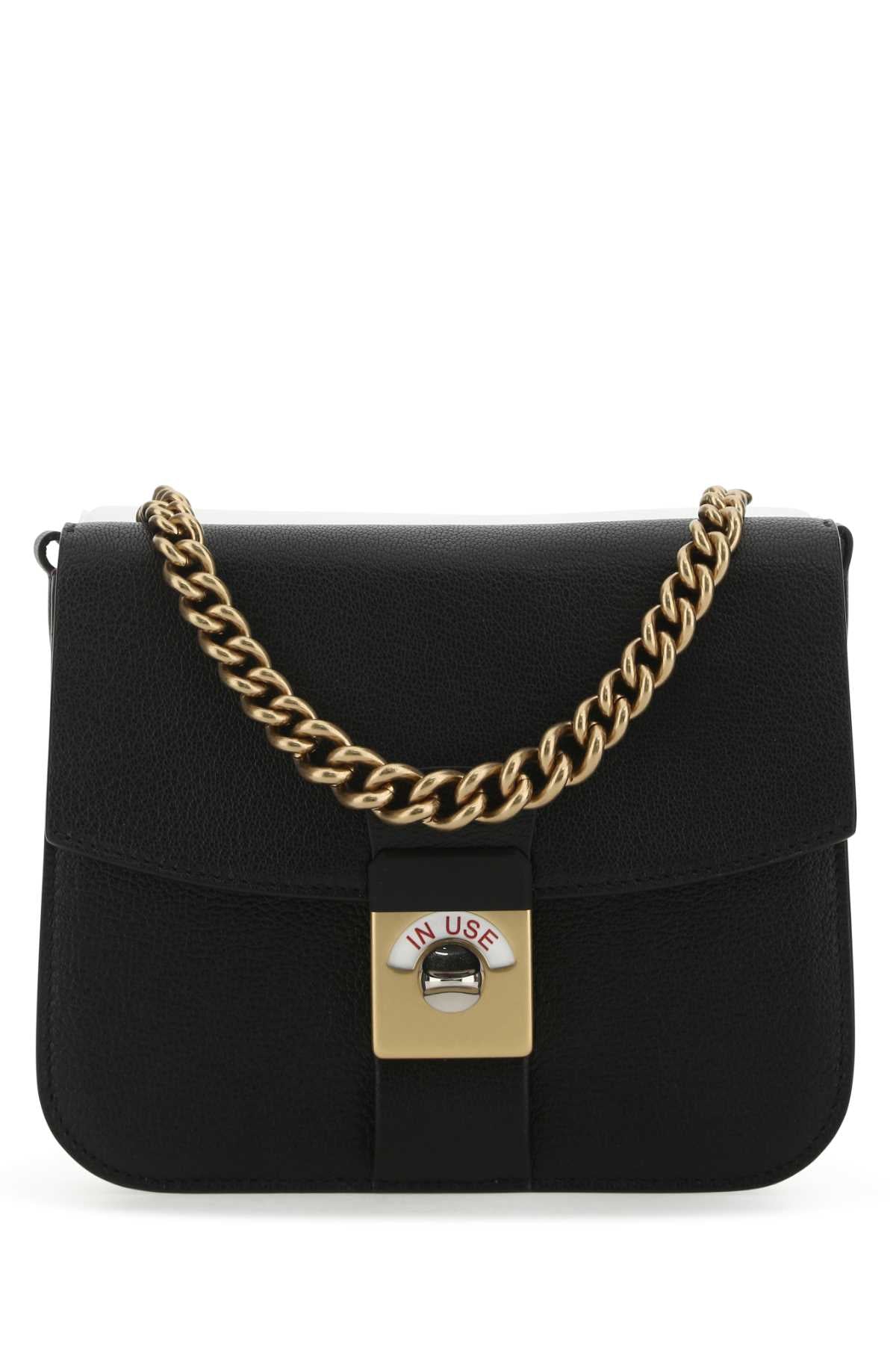 MAISON MARGIELA Maison Margiela Women Two-Tone Leather And Cotton New Lock Square Handbag