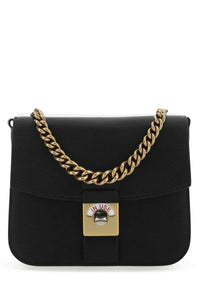 MAISON MARGIELA Maison Margiela Women Two-Tone Leather And Cotton New Lock Square Handbag