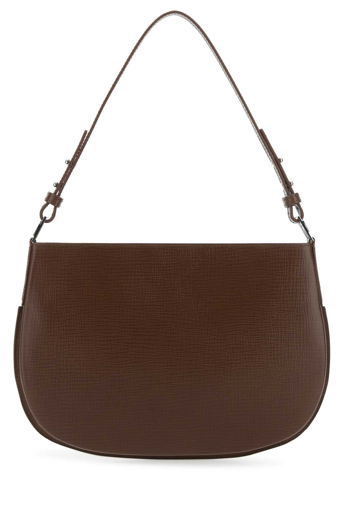 BY FAR By Far Women Brown Leather Issa Shoulder Bag