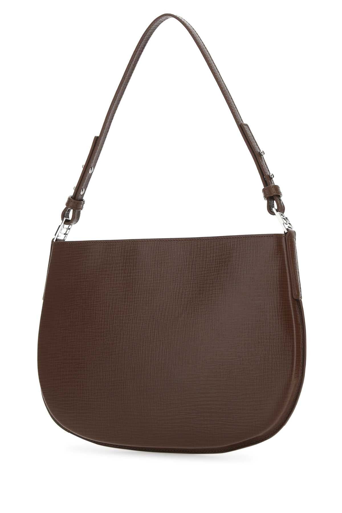 BY FAR By Far Women Brown Leather Issa Shoulder Bag
