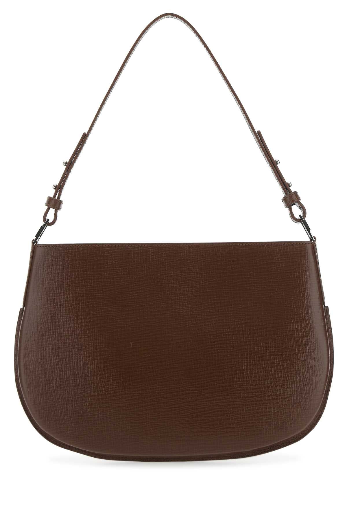BY FAR By Far Women Brown Leather Issa Shoulder Bag