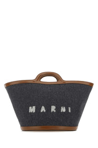 MARNI Marni Women Two-Tone Felt And Leather Small Tropicalia Summer Handbag