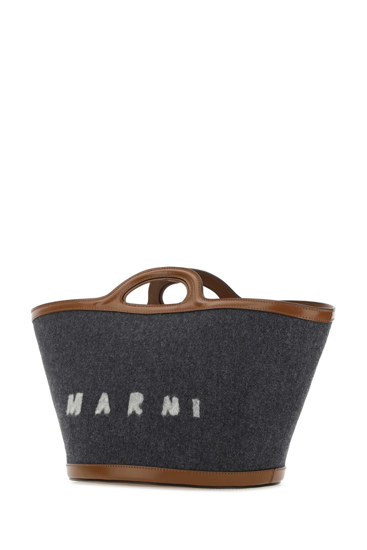 MARNI Marni Women Two-Tone Felt And Leather Small Tropicalia Summer Handbag