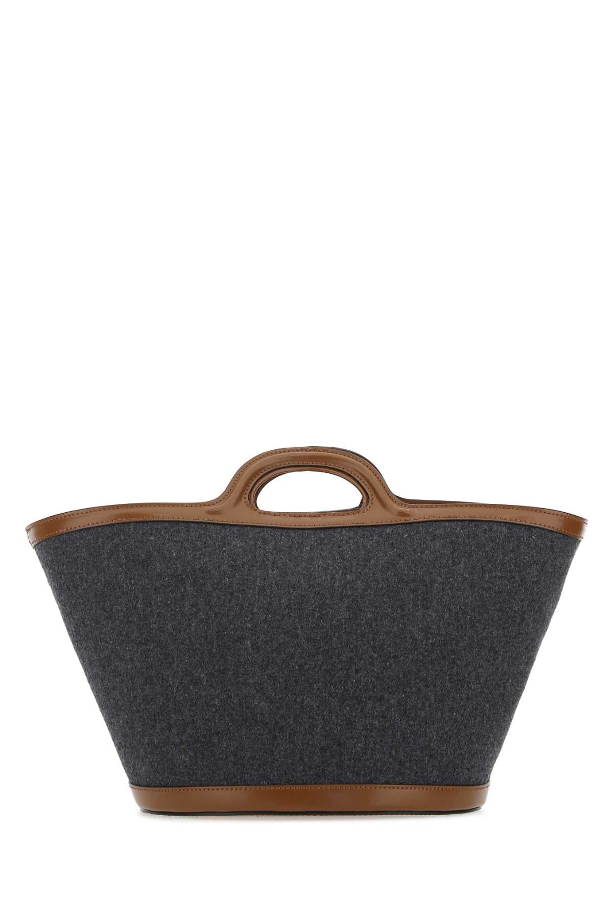 MARNI Marni Women Two-Tone Felt And Leather Small Tropicalia Summer Handbag
