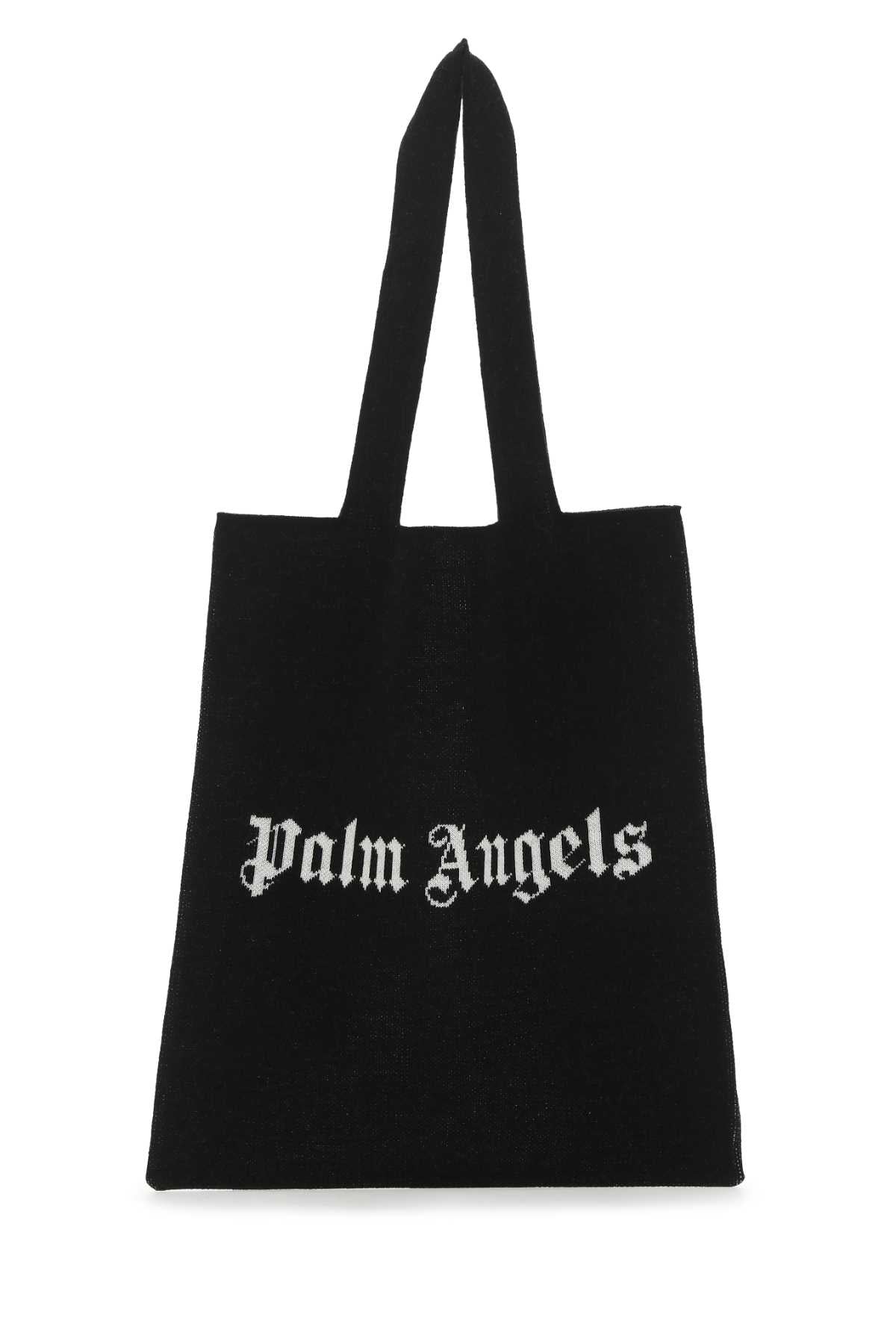 PALM ANGELS Palm Angels Men Black Wool Blend Shopping Bag