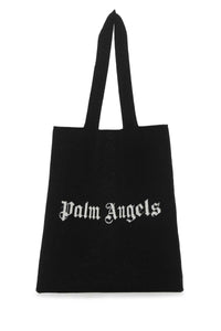 PALM ANGELS Palm Angels Men Black Wool Blend Shopping Bag