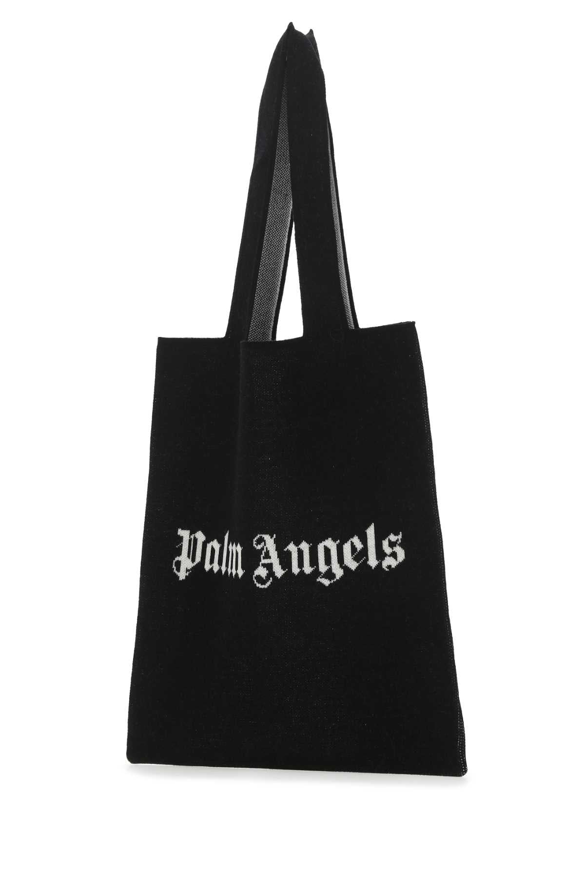 PALM ANGELS Palm Angels Men Black Wool Blend Shopping Bag