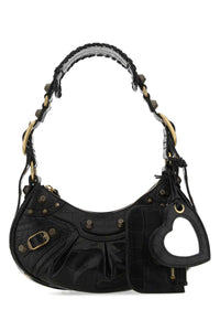 BALENCIAGA Balenciaga Women Black Leather Le Cagole Xs Shoulder Bag