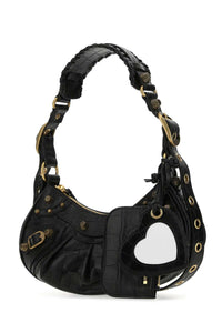 BALENCIAGA Balenciaga Women Black Leather Le Cagole Xs Shoulder Bag