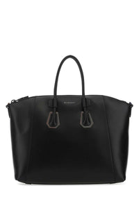 GIVENCHY Givenchy Women Black Leather Small Antigona Sport Handbag