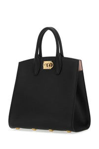 Salvatore Ferragamo Women Black Leather The Studio Handbag