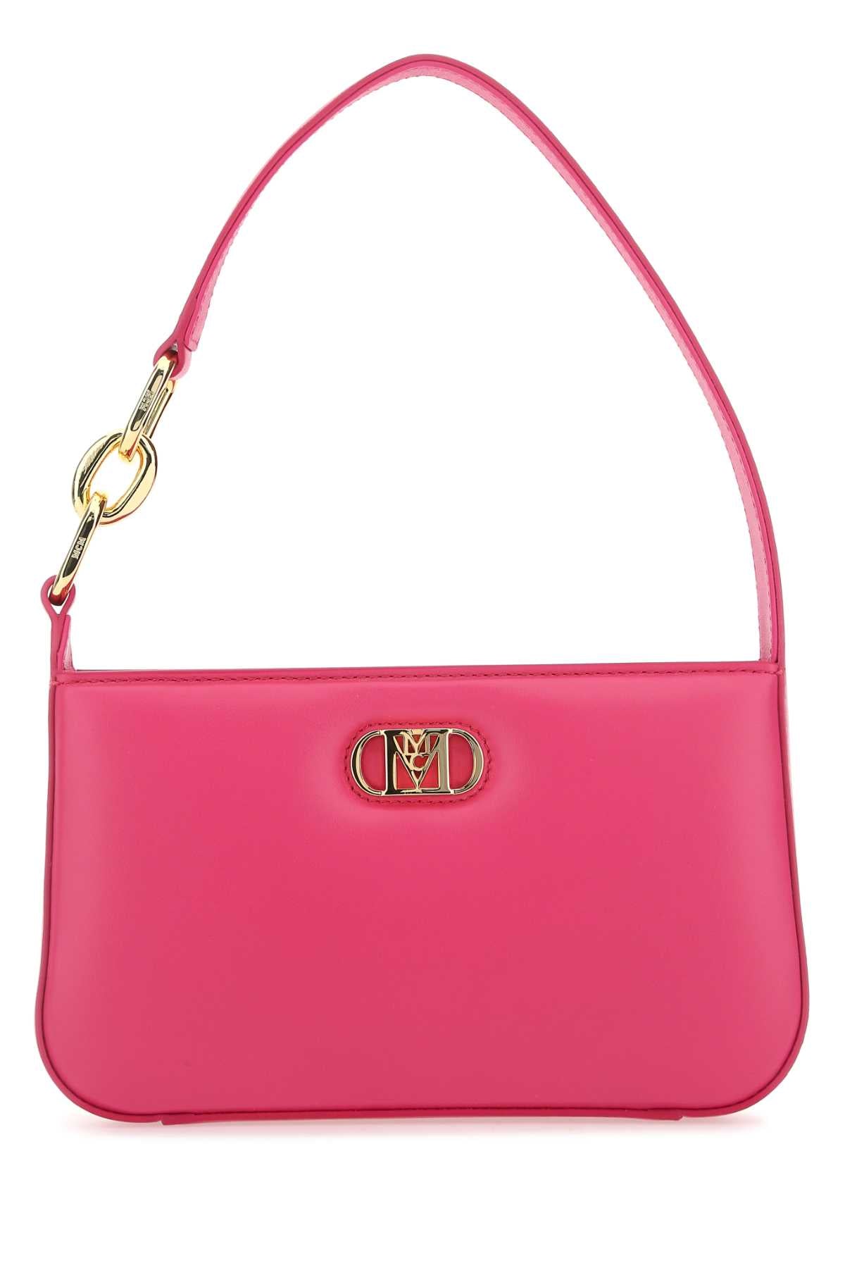 MCM Mcm Women Fuchsia Nappa Shoulder Bag