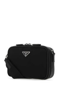 PRADA Prada Men Black Leather And Nylon Crossbody Bag