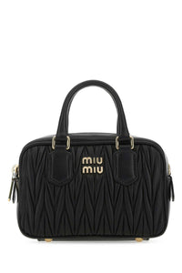 MIU MIU Miu Miu Women Black Nappa Leather Mini Handbag