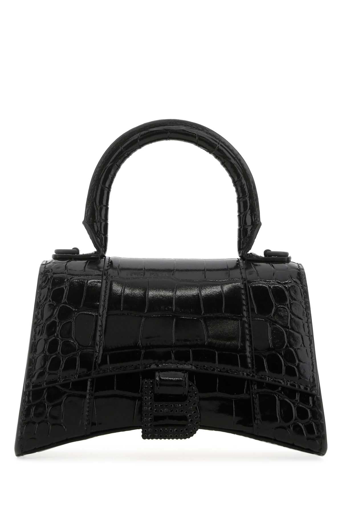 BALENCIAGA Balenciaga Women Black Leather Xs Hourglass Handbag