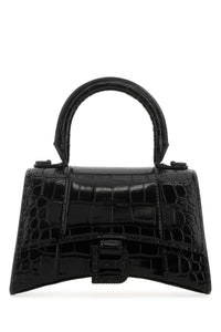 BALENCIAGA Balenciaga Women Black Leather Xs Hourglass Handbag