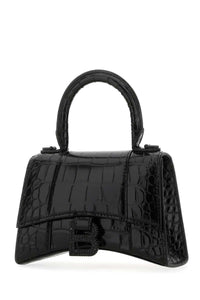 BALENCIAGA Balenciaga Women Black Leather Xs Hourglass Handbag