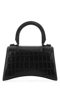 BALENCIAGA Balenciaga Women Black Leather Xs Hourglass Handbag