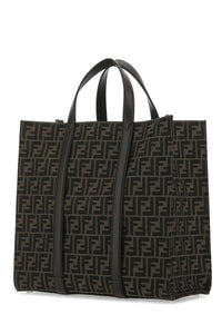 Fendi Men Embroidered Canvas Shopping Bag