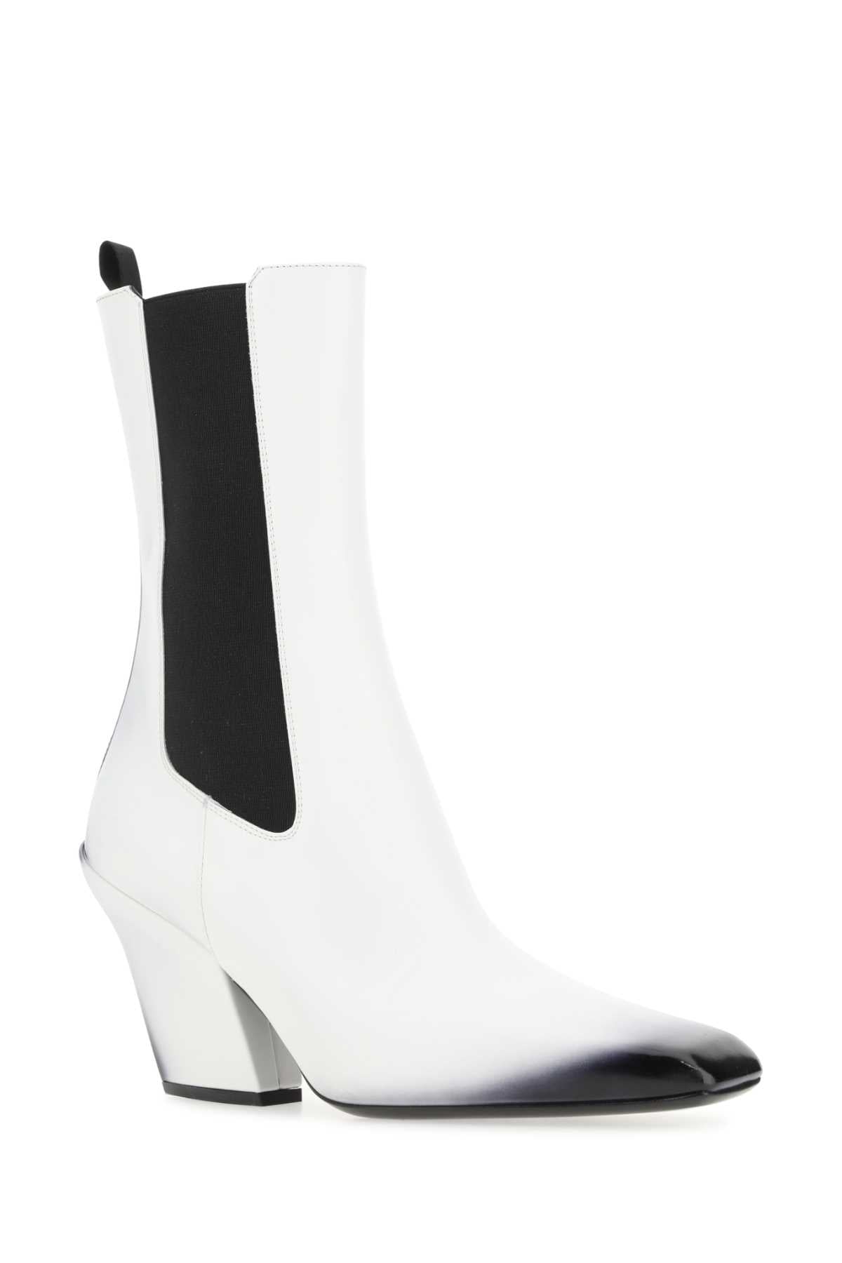Prada Prada Women White Leather Ankle Boots