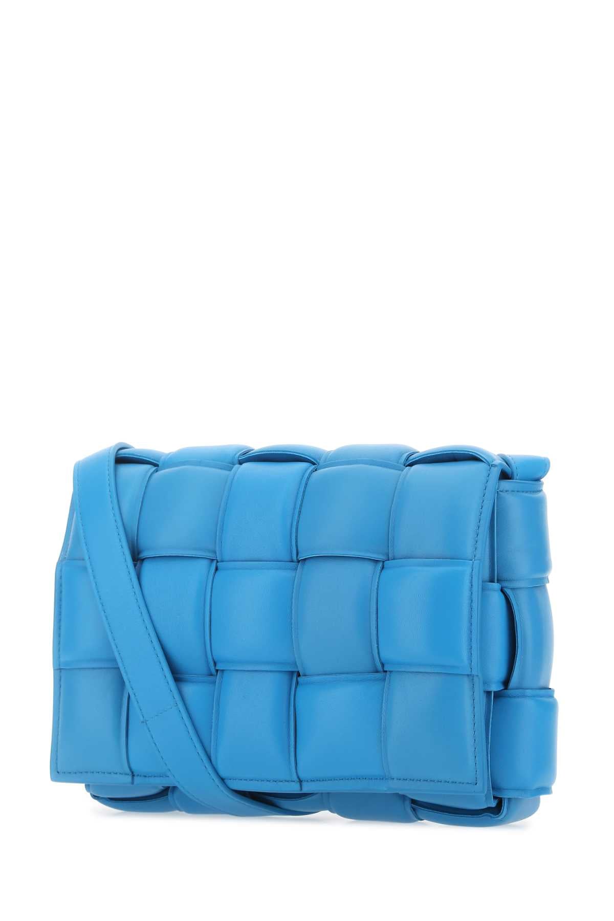 BOTTEGA VENETA Bottega Veneta Women Turquoise Nappa Leather Small Padded Cassette Crossbody Bag