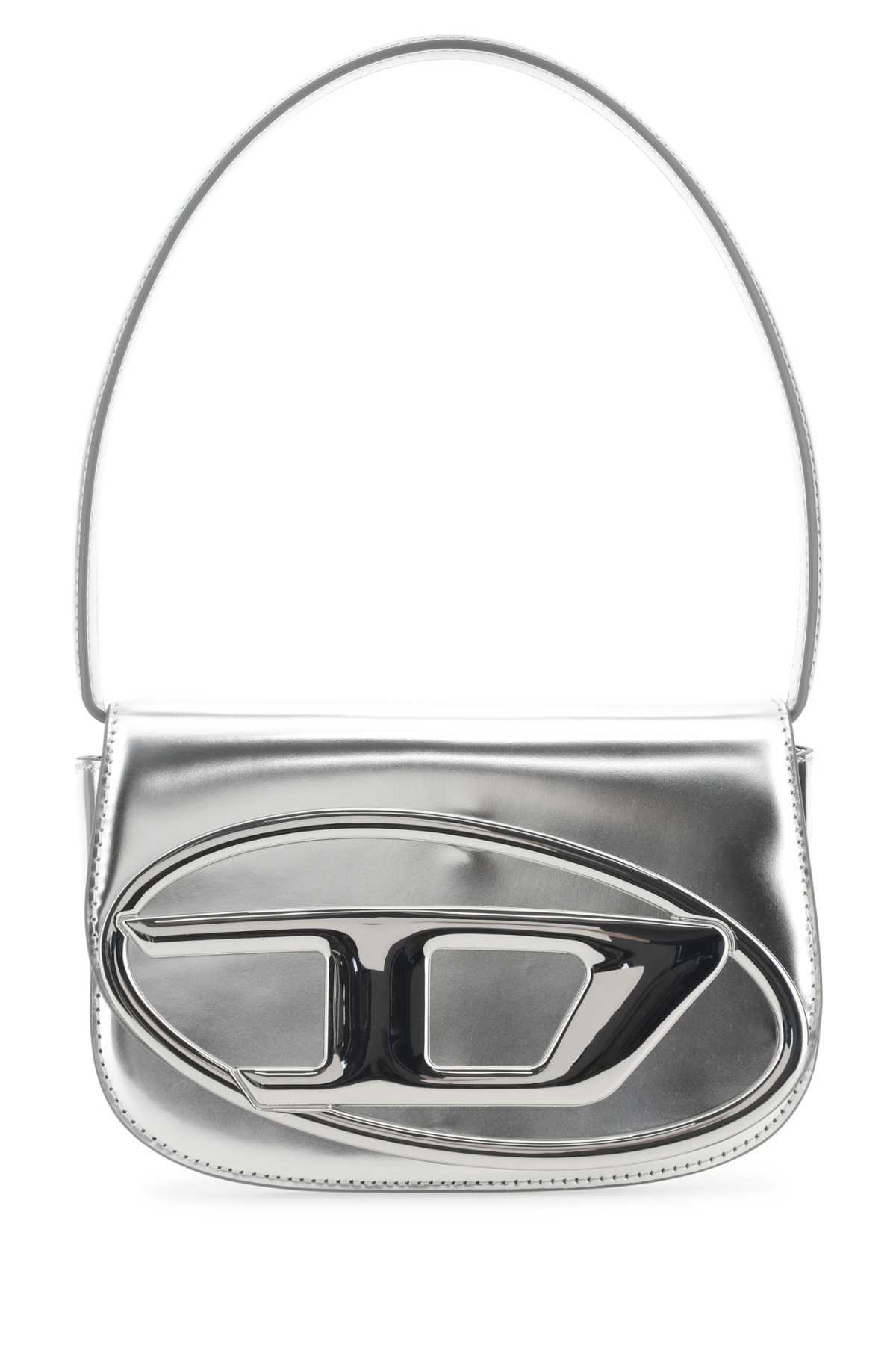 DIESEL Diesel Women Silver Leather 1Dr Shoulder Bag