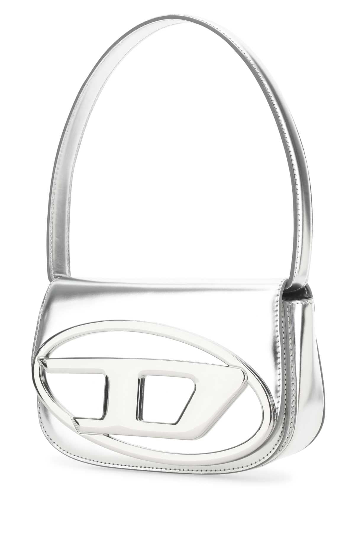 DIESEL Diesel Women Silver Leather 1Dr Shoulder Bag