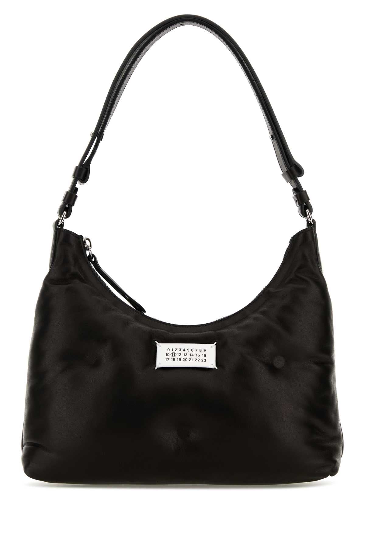 MAISON MARGIELA Maison Margiela Women Black Nappa Leather Small Glam Slam Hobo Shoulder Bag