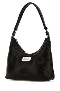 MAISON MARGIELA Maison Margiela Women Black Nappa Leather Small Glam Slam Hobo Shoulder Bag