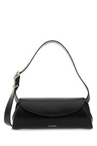 Jil Sander Women Black Leather Small Cannolo Shoulder Bag
