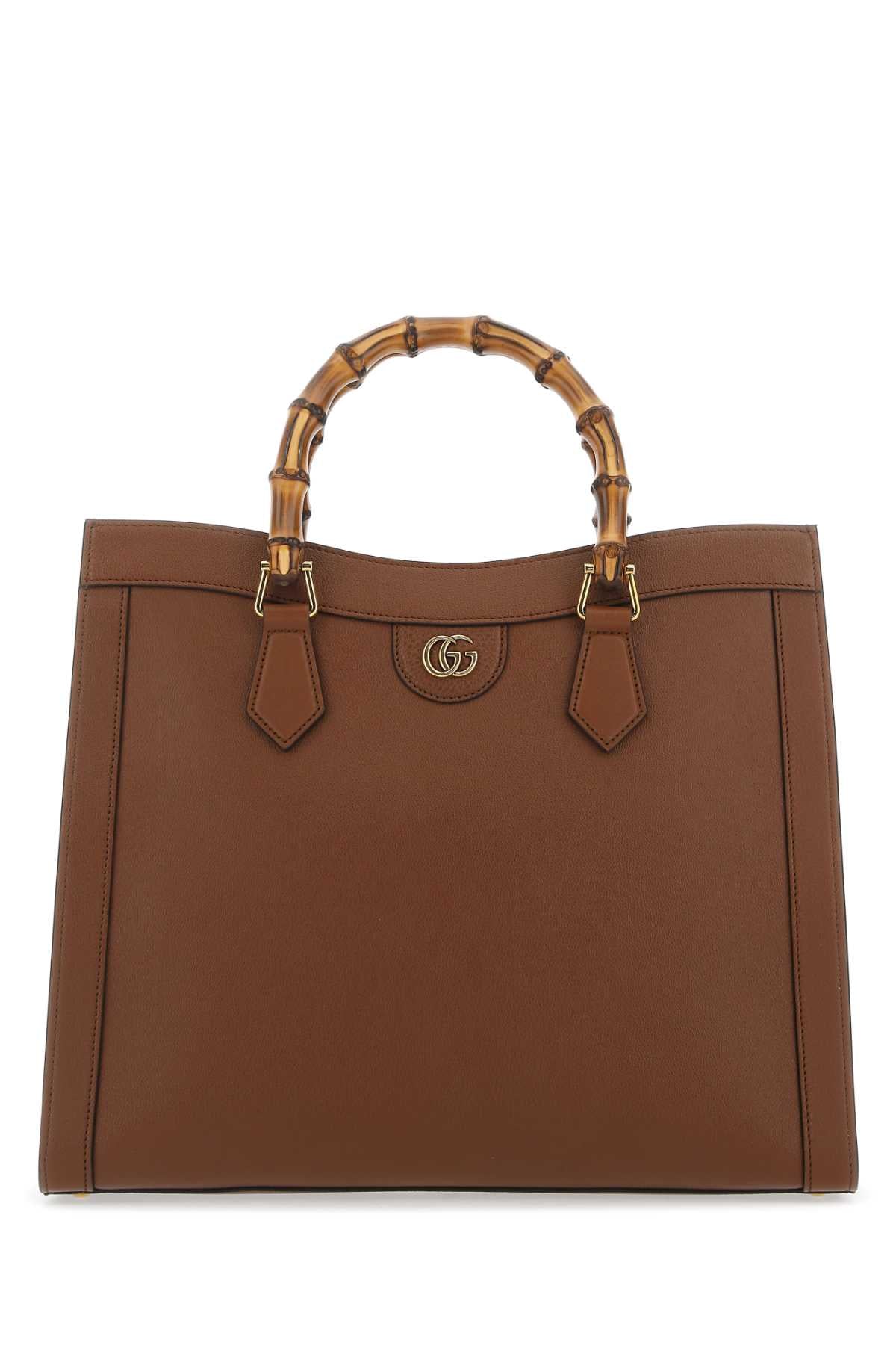 GUCCI Gucci Women Brown Leather Medium Diana Shopping Bag