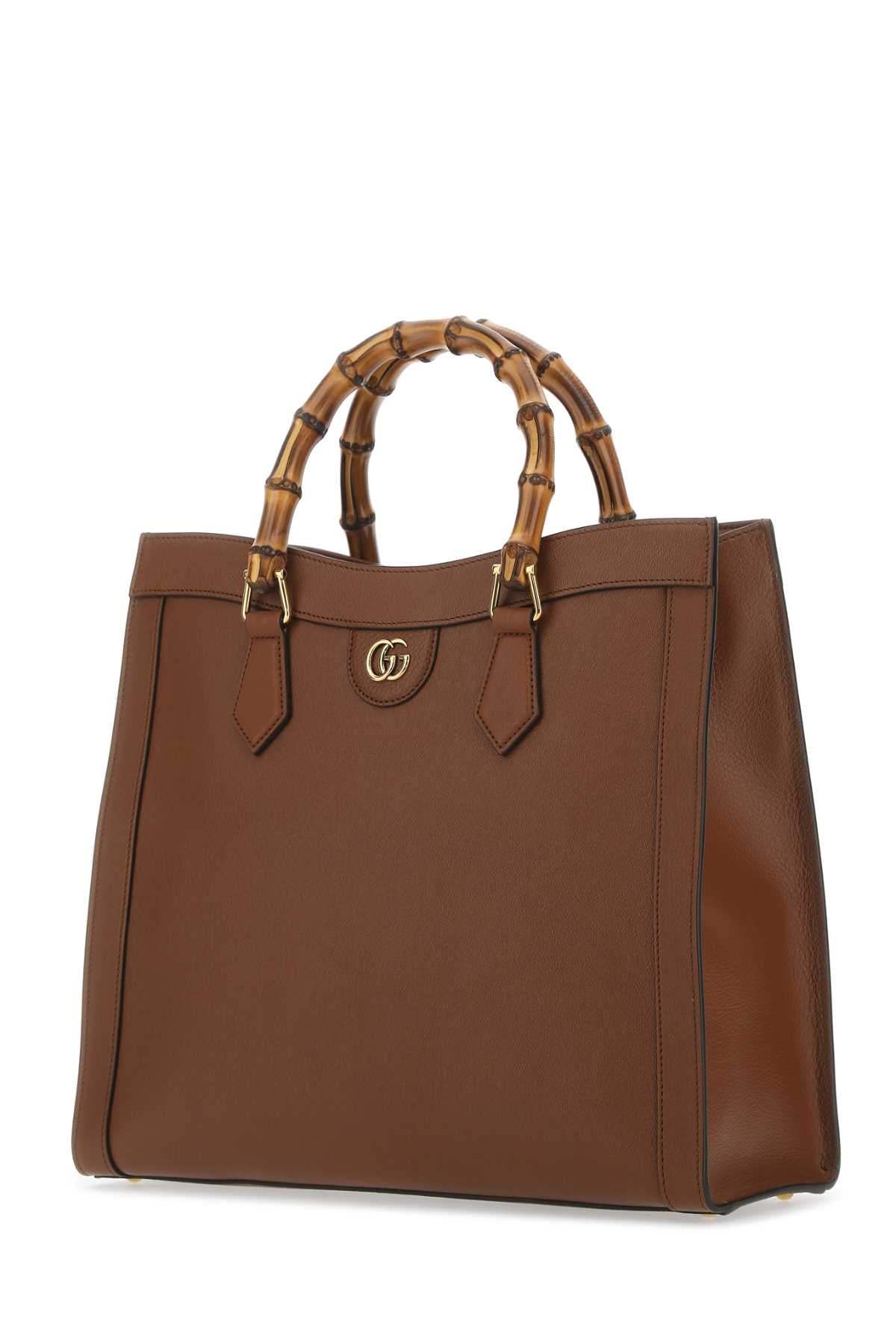 GUCCI Gucci Women Brown Leather Medium Diana Shopping Bag