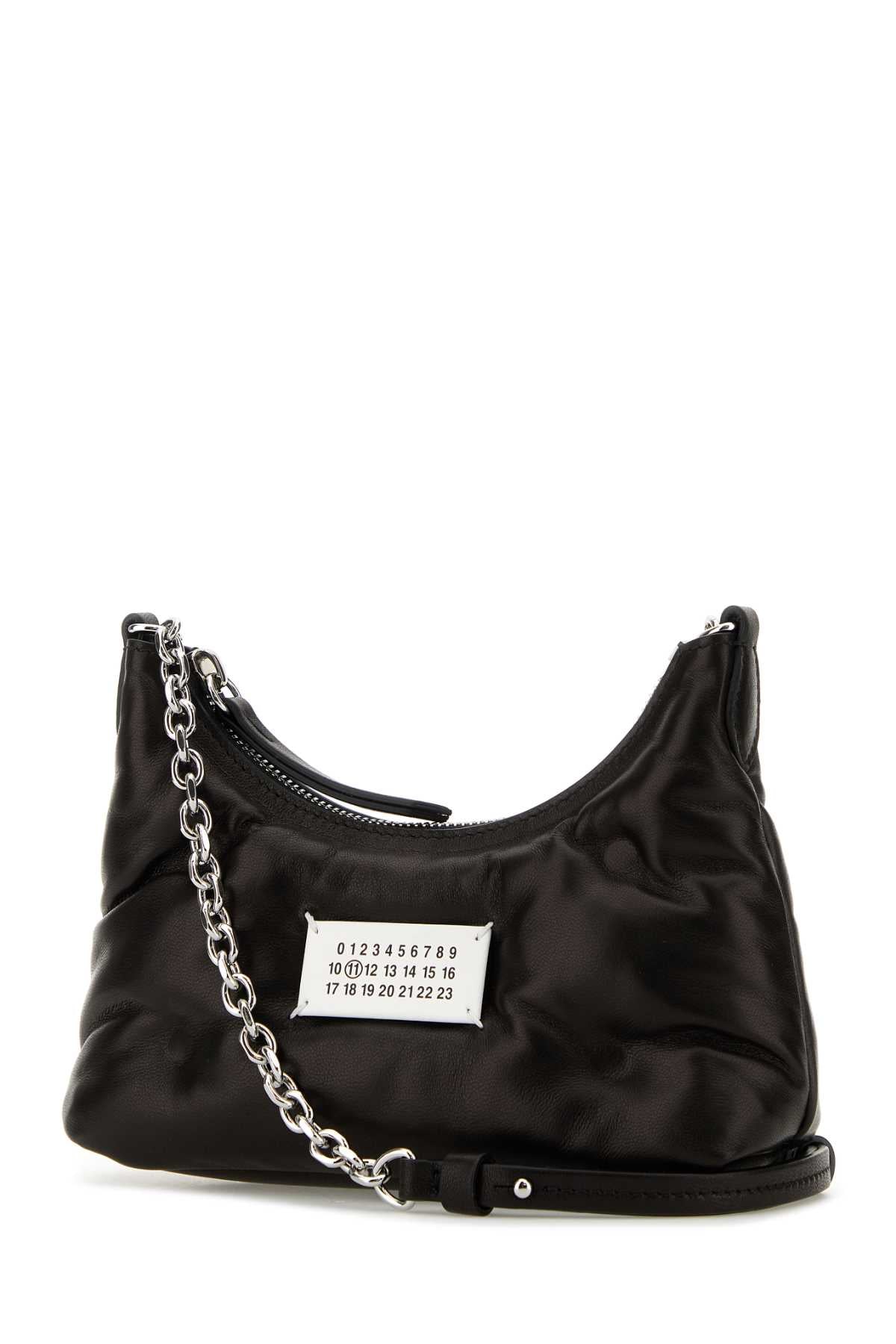 MAISON MARGIELA Maison Margiela Women Black Nappa Leather Micro Glam Slam Hobo Shoulder Bag