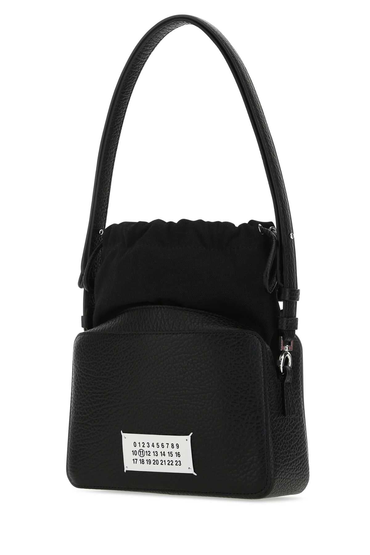 MAISON MARGIELA Maison Margiela Women Black Leather And Fabric 5Ac Bucket Bag