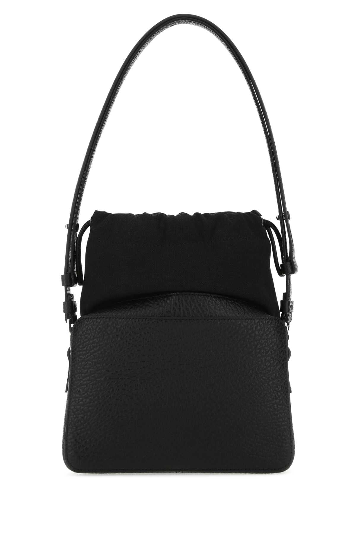 MAISON MARGIELA Maison Margiela Women Black Leather And Fabric 5Ac Bucket Bag