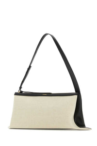 JIL SANDER Jil Sander Women Two-Tone Canvas And Leather Medium Empire Shoulder Bag