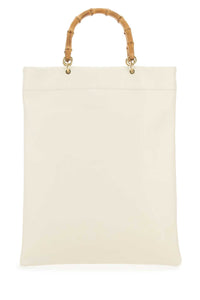 JIL SANDER Jil Sander Women Ivory Leather Medium Shopping Bag