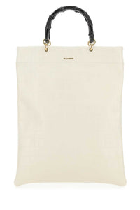 JIL SANDER Jil Sander Women Ivory Leather Medium Shopping Bag