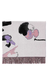 ALEXANDER MCQUEEN Alexander Mcqueen Women Embroidered Wool Blend Blanket