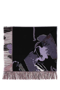 ALEXANDER MCQUEEN Alexander Mcqueen Women Embroidered Wool Blend Blanket