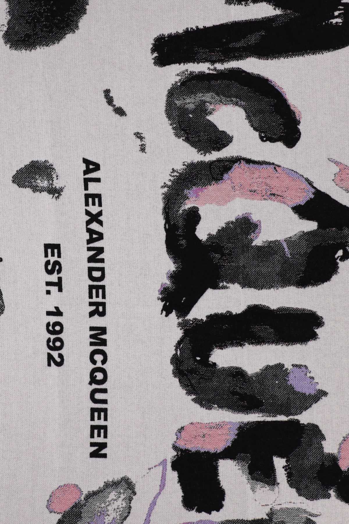 ALEXANDER MCQUEEN Alexander Mcqueen Women Embroidered Wool Blend Blanket