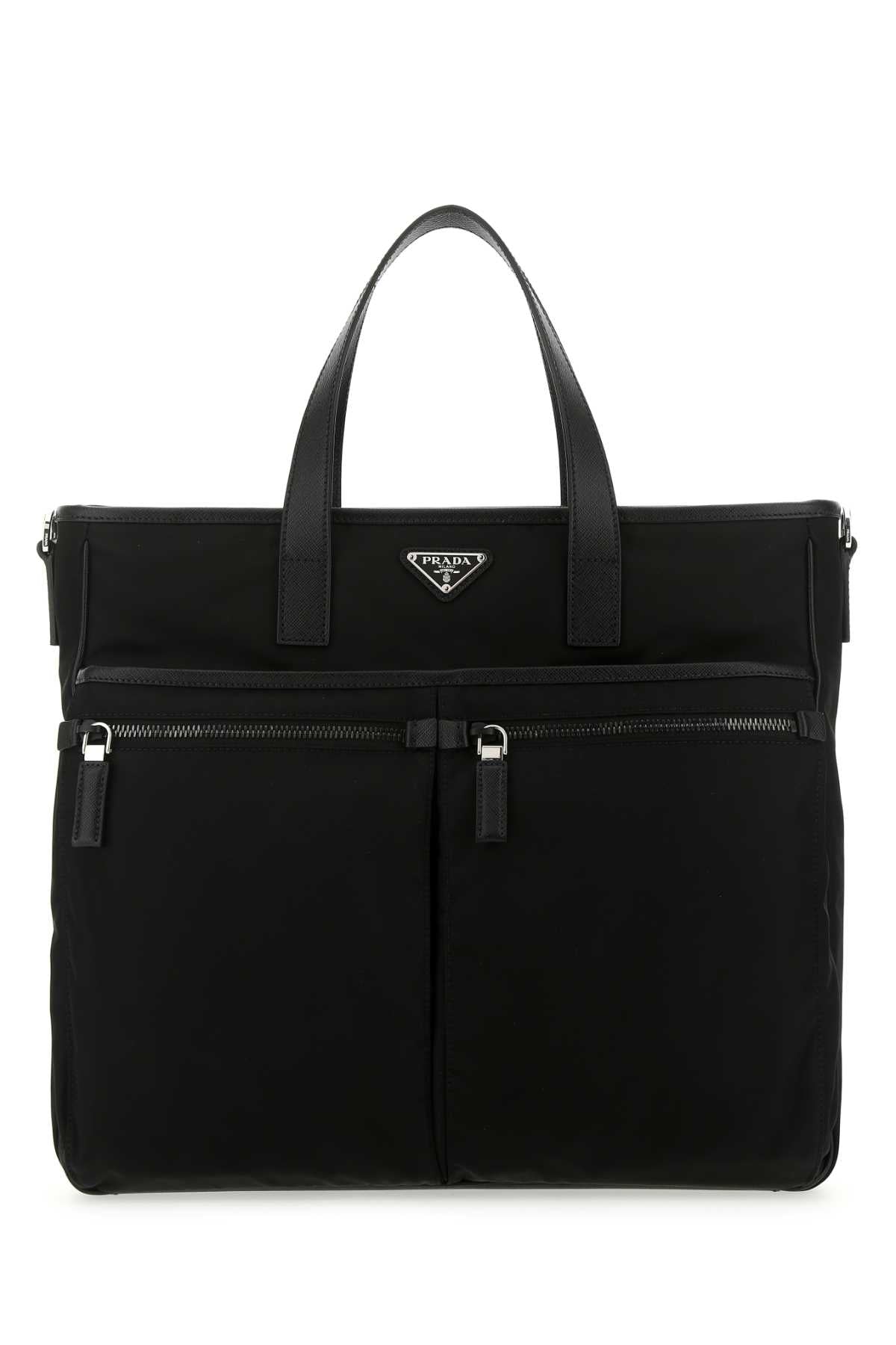 Prada Men Black Nylon Handbag