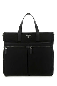 Prada Men Black Nylon Handbag