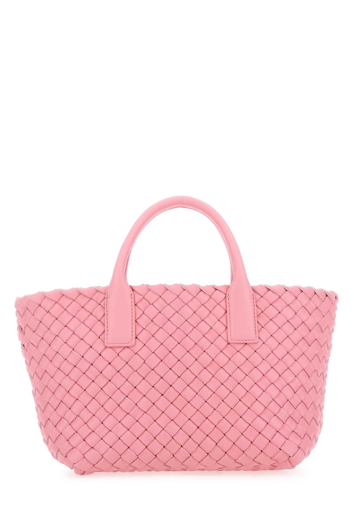 BOTTEGA VENETA Bottega Veneta Women Pink Leather Mini Cabat Handbag