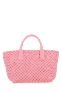 BOTTEGA VENETA Bottega Veneta Women Pink Leather Mini Cabat Handbag